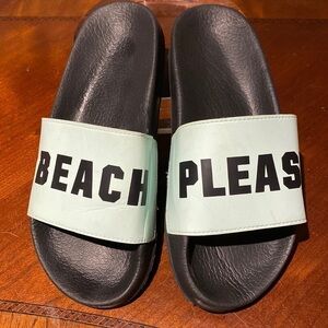 PINK Victoria Secret “Beach Please” Slides Pre-owned Size M (7-8) Mint …
